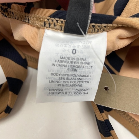 J CREW | Zebra Print Swimsuit NWT Size 0 - Picture 9 of 10